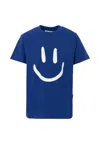 Molo Blue T-shirt For Kids With Smiley In Blue