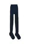 Molo Blue Tights For Girl With Lurex In Blue