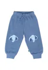 Molo Blue Trousers For Baby Boy With Elephant In Brown
