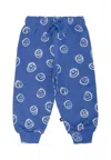Molo Blue Trousers For Baby Boy With Smiley In Blue