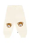 Molo Blue Trousers For Babykids With Bear In White