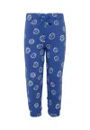 Molo Simeon Smiley-face Track Pants In Blue