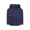 Molo Blue Windbreaker Jacket For Boy With Logo In Blue