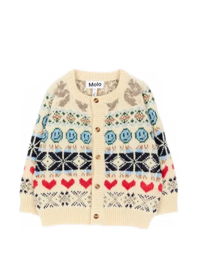 Molo Babies' Bobi Cardigan In Neutrals
