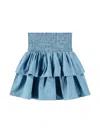 Molo Bonita Cotton Chambray Skirt In Blue
