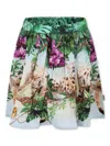Molo Multicolor Skirt For Girl With Puma In Green