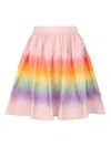 Molo Pink Skirt For Girl With Rainbow Print In Pink