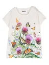 Molo Botanical-print Organic Cotton T-shirt In 中性色
