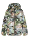 Molo Multicolor Windbreaker Jacket For Boy With Jungle Print In Multi