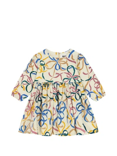 Molo Babies' Bow Print Dress In Multi