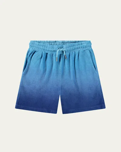 Molo Kids' Boy's Abay Ombre Cotton Drawstring Shorts In Mazarine Blue