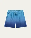 Molo Boy's Abay Ombre Cotton Drawstring Shorts In Mazarine Blue