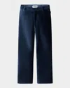 Molo Boy's Adagio Cotton Velour Suit Pants In Blue