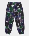 Molo Boy's Adan Smiley-print Sweatpants In Multi
