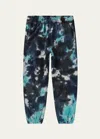 Molo Adan Tie-dye Organic-cotton Jogging Bottoms In Blue Dark Dye