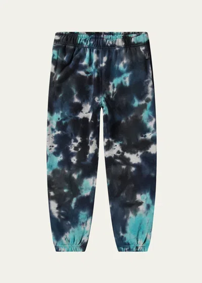 Molo Kids' Adan Tie-dye Organic-cotton Jogging Bottoms In Blue Dark Dye