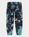 Molo Adan Tie-dye Organic-cotton Jogging Bottoms In Blue Dark Dye