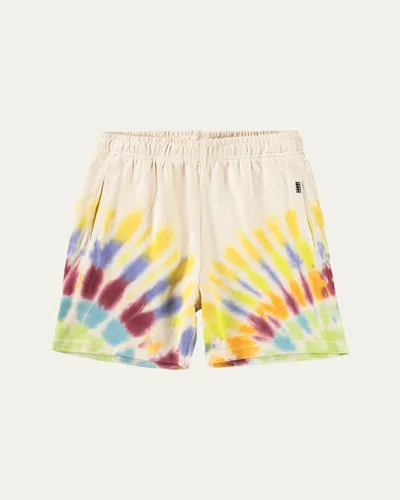 Molo Kids' Boy's Amil Tie-dye Shorts In Multi