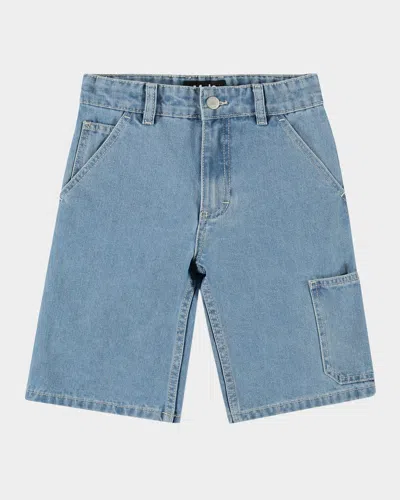 Molo Kids' Boy's Archie Denim Shorts In Indigo Light