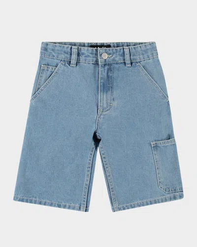Molo Kids' Boy's Archie Denim Shorts In Indigo Light