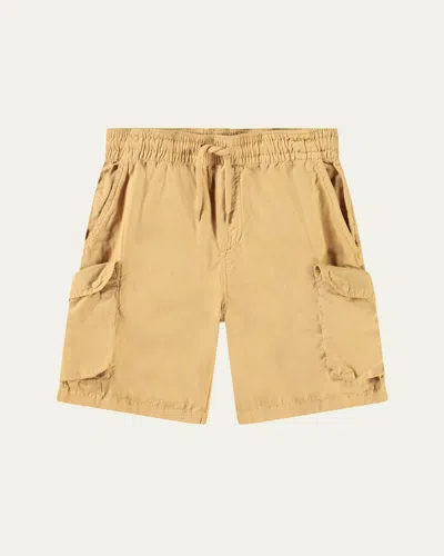 Molo Kids' Boy's Argod Cargo Shorts In Suede