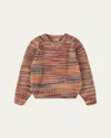 Molo Boy's Bosse Space-dyed Sweater In Brown