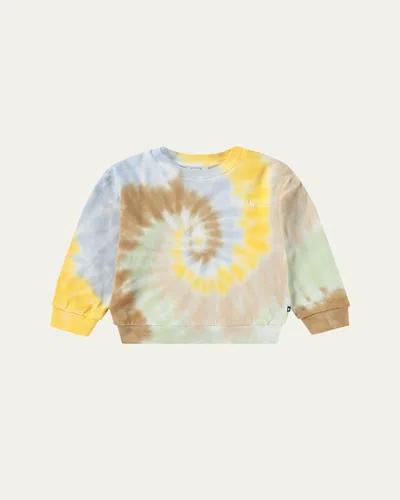 Molo Kids' Boy's Dear Tie Dye-print Sweatshirt In Tie Dye Swirl