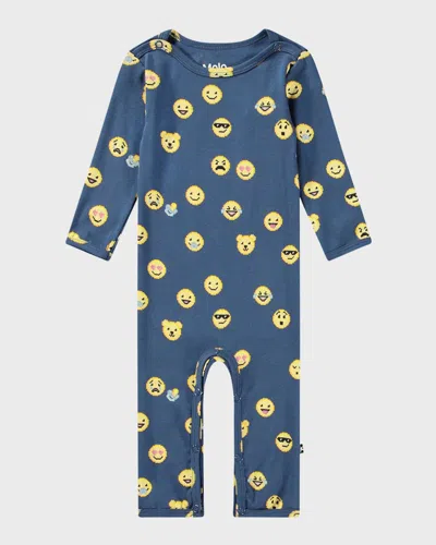 Molo Kids' Boy's Fenez Emoticon-inspired Coverall