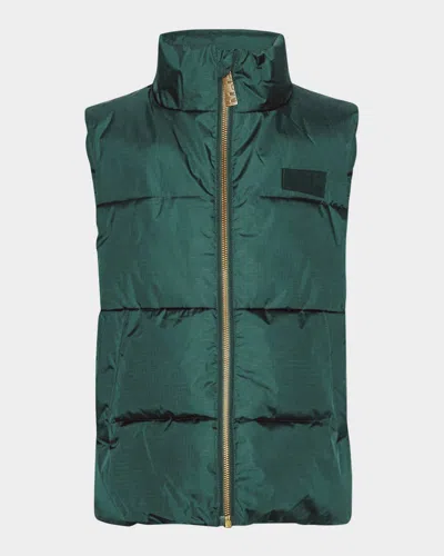 Molo Kids' Boy's Heike Puffer Vest In Ponderosa Pine