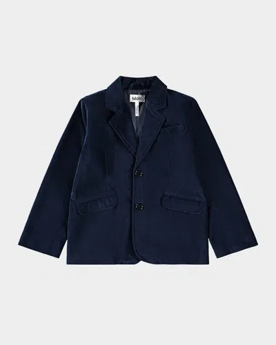 MOLO BOY'S HIERONYMUS COTTON VELVET SUIT JACKET