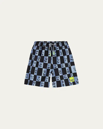 Molo Kids' Boy's Nilson Swim Trunks In Blue