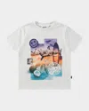 Molo Boy's Rame Collage Surf Short-sleeve T-shirt In Collage Surf