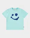 Molo Boy's Rame Water Smile Short-sleeve T-shirt In Water Smile Blue