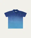 Molo Boy's Randel Organic Cotton Short-sleeve Polo Shirt In Mazarine Blue