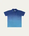 Molo Kids' Boy's Randel Organic Cotton Short-sleeve Polo Shirt In Mazarine Blue