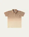 Molo Boy's Randel Organic Cotton Short-sleeve Polo Shirt In Sandalwood