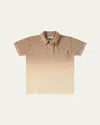 Molo Boy's Randel Organic Cotton Short-sleeve Polo Shirt In Sandalwood