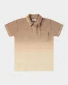 Molo Boy's Randel Organic Cotton Short-sleeve Polo Shirt In Sandalwood