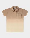 Molo Boy's Randel Organic Cotton Short-sleeve Polo Shirt In Sandalwood