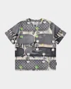 Molo Boy's Riley Graphic-print Short-sleeve T-shirt In Gray