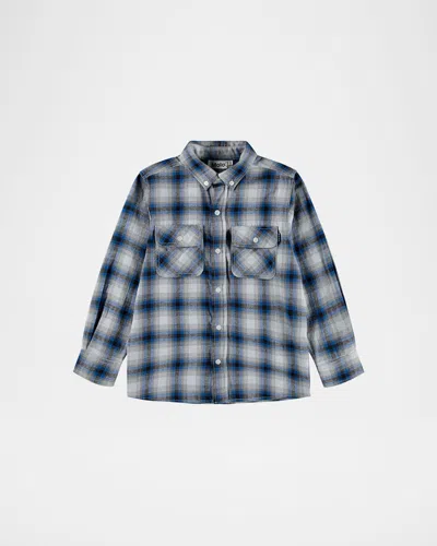 MOLO BOY'S ROZZY COTTON CHECK BUTTON-FRONT SHIRT