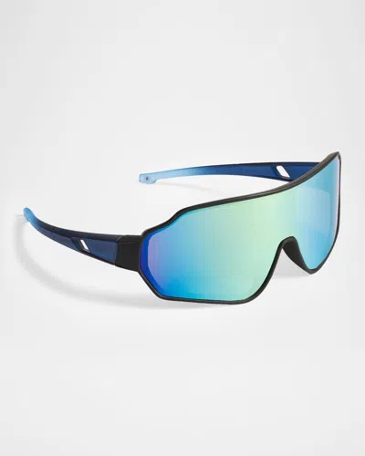 Molo Kids' Boy's Shield Sunglasses In Blue