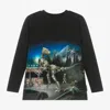 Molo Reif Graphic-print T-shirt In Black