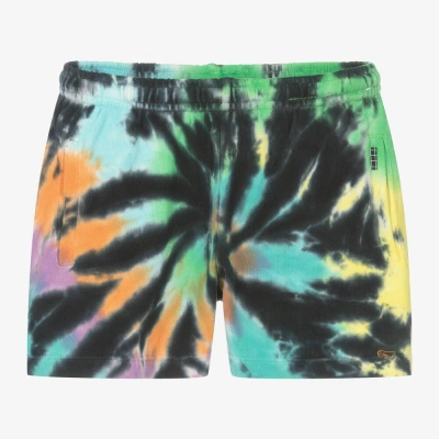 Molo Kids' Boys Black Tie-dye Organic Cotton Shorts