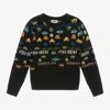 Molo Barri Pullover Mit Pixel-jacquard In Black