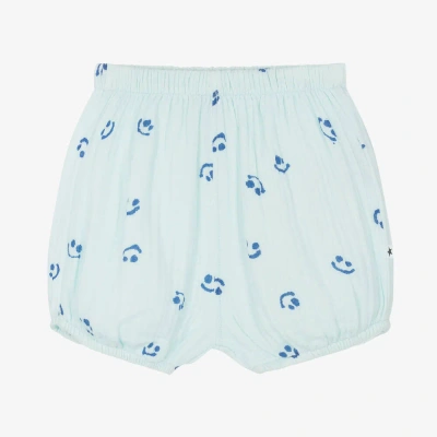 Molo Babies' Boys Blue Cheesecloth Happy Shorts