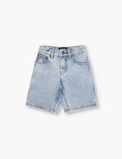 Molo Boys Light Stone Denim Kids Art Straight-leg Organic Denim-blend Shorts 4-12 Years