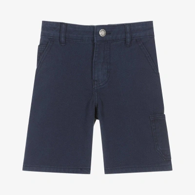 Molo Kids' Boys Navy Blue Cotton Shorts