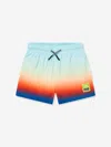 Molo Boy's Niko Printed Swim Shorts In Blue