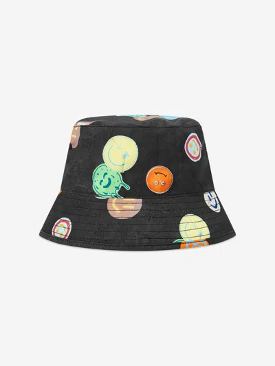 Molo Kids'  Boys Niks Smile All Over Bucket Hat In Black